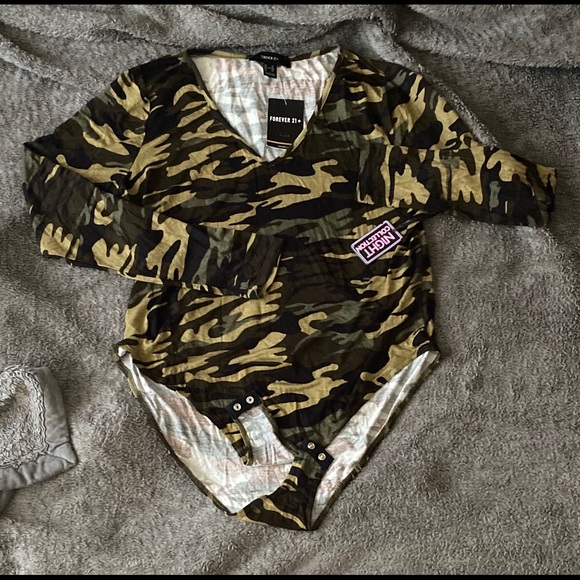 Forever 21 Tops - Forever 21 Camouflage bodysuit